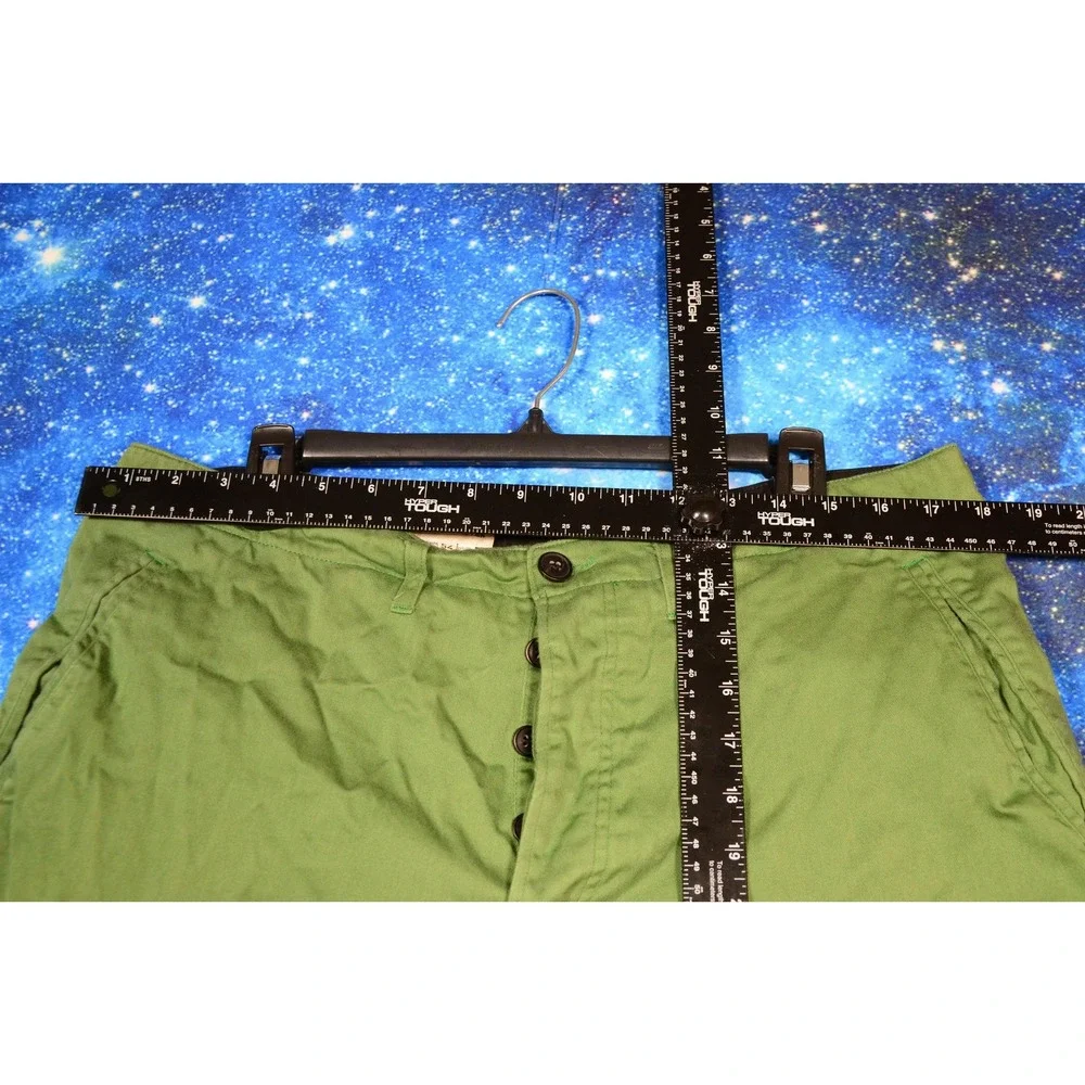 Dries Van Noten Pants Mens 54 Green Chino Cotton Button Fly Casual Belgium